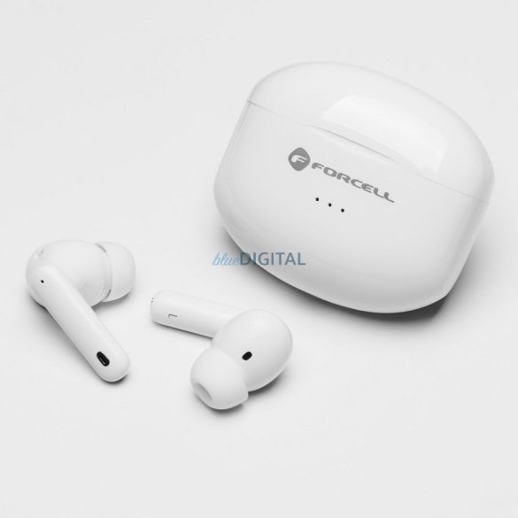Căști cu fir FORCELL F-AUDIO TWS Clear Sound alb