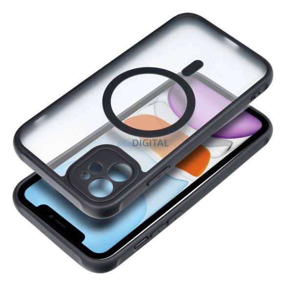 Husă Full Matte Mag Cover compatibilă cu MagSafe pentru IPHONE 11 neagră