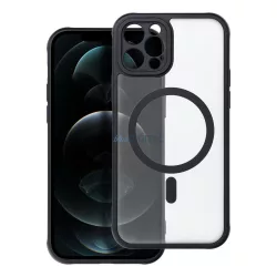   HUSĂ! - Husă Full Matte Mag Husă compatibilă cu MagSafe pentru IPHONE 12 PRO negru
