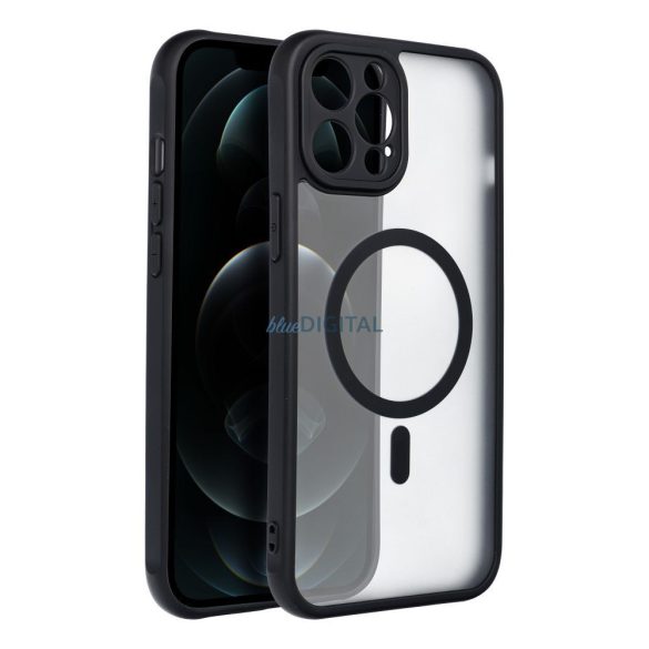 Husă Full Matte Mag Husă compatibilă cu MagSafe pentru IPHONE 12 PRO MAX negru