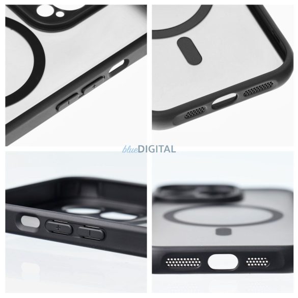 Husă Full Matte Mag Husă compatibilă cu MagSafe pentru IPHONE 12 PRO MAX negru