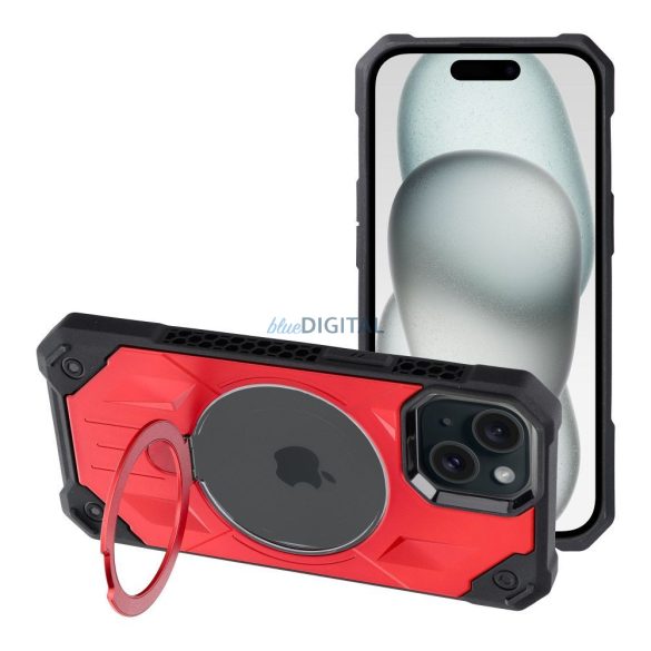 Husa Armor Mag Cover compatibila cu MagSafe pentru IPHONE 15 rosie