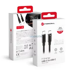   FORCELL kabel de la tipul C la tipul C QC4.0 3A/20V PD60W C338 1m negru