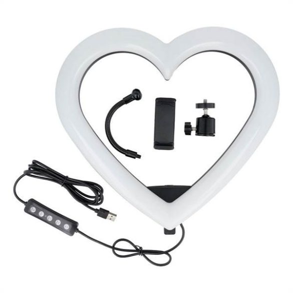 Led RING / Heart Stream RGB lampă 12inch cu suport pentru mobil + trepied JM33-13