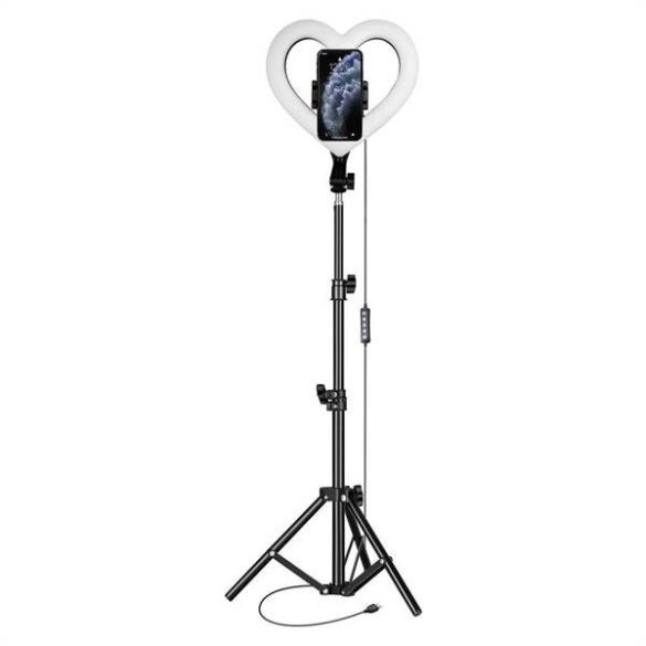 Lampa Led RING / Heart Stream RGB 10inch cu suport pentru mobil + trepied JM26-10