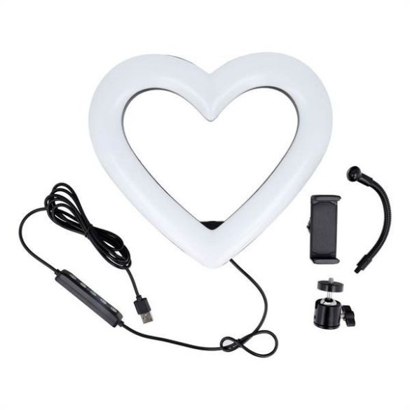 Lampa Led RING / Heart Stream RGB 10inch cu suport pentru mobil + trepied JM26-10