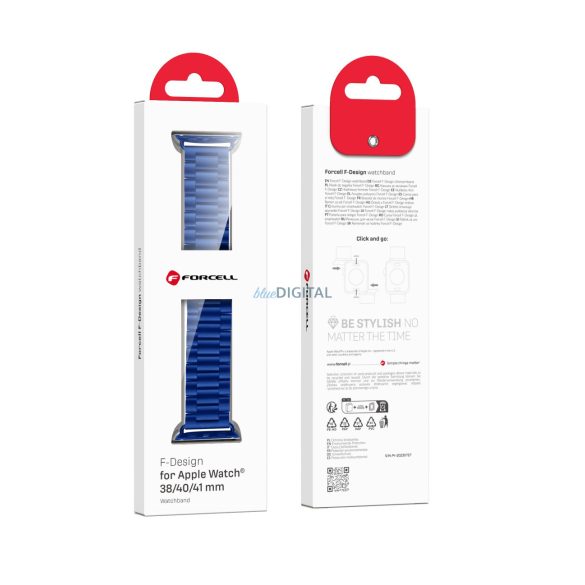 FORCELL F-DESIGN FA10 curea pentru Apple Watch 38/40/41mm albastru