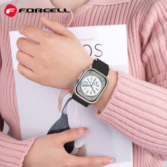 Curea FORCELL F-DESIGN FA13 pentru Apple Watch 38/40/41mm negru