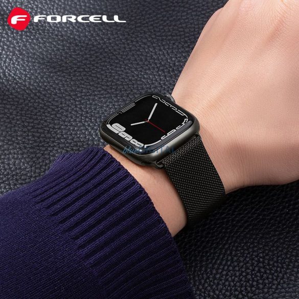 Curea FORCELL F-DESIGN FA03 pentru Apple Watch 38/40/41mm negru