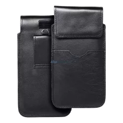   HUSĂ! - ROYAL - Buzunar universal din piele cu clapă / negru - Mărime 2XL+lată - SAMSUNG A12 / NOTE 9 / XIAOMI REDMI NOTE 10 PRO