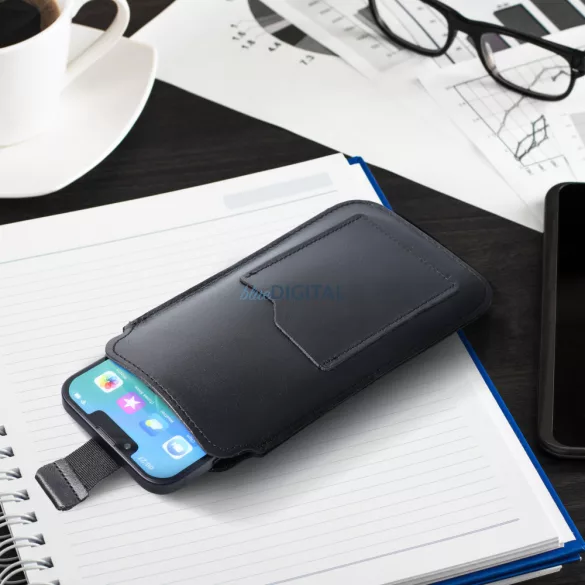 HUSĂ! - ROYAL - Buzunar universal din piele / negru - Mărimea M - IPHONE 5 / NOKIA S5610 / LUMIA 230