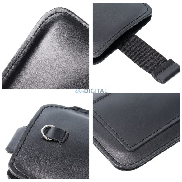 ROYAL - Buzunar universal din piele / negru - Dimensiune 2XL - IPHONE 6 PLUS / SAMSUNG A52 / XIAOMI REDMI NOTE 10
