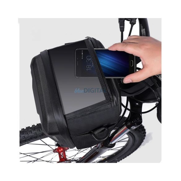 Suport pentru bicicletă / geantă pentru ghidon ecran tactil cu fermoar WILDMAN GS9 3L