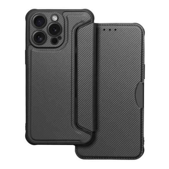 RAZOR Husă tip carte pentru IPHONE 15 Pro Max negru