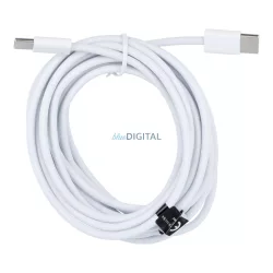 Cablu tip C la tip C 3.0 PD 30W HD26 alb 3 metri