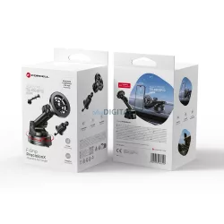  FORCELL F-Grip PrecisionX suport auto pentru telefon la parbriz / consola centrală / aerisire compatibil cu MagSafe negru