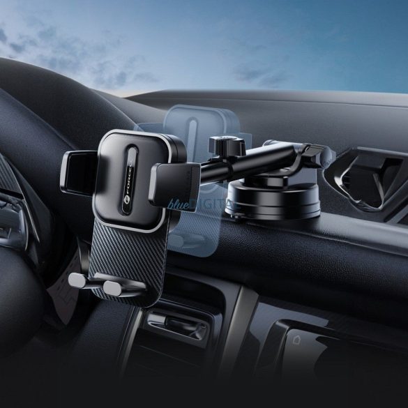 Suport auto FORCELL F-Grip Guardian pentru telefon la parbriz/consola centrală negru