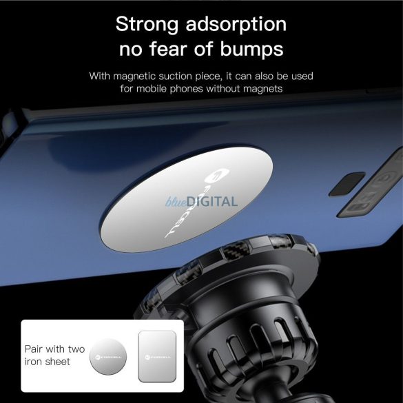 Suport auto FORCELL F-Grip MagElite pentru telefon la aerisire magnetic negru