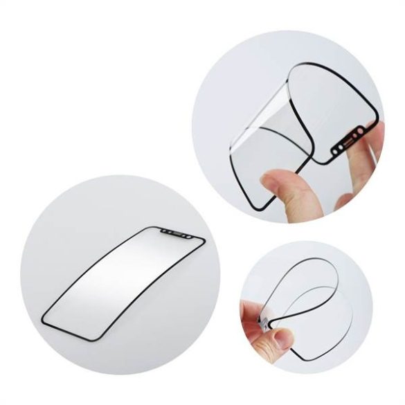 Bestsuit Flexible Hybrid Glass 5D pentru Xiaomi Mi 14 Pro negru (Hot Bending)