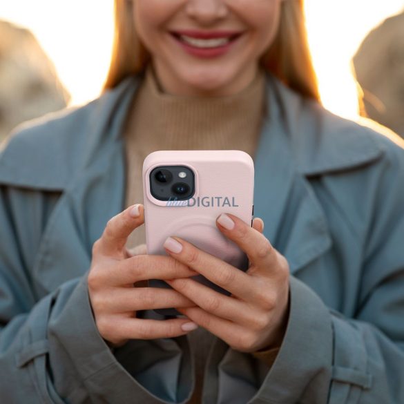 Husă Roar Piele Mag - pentru iPhone 14 Pro roz aprins