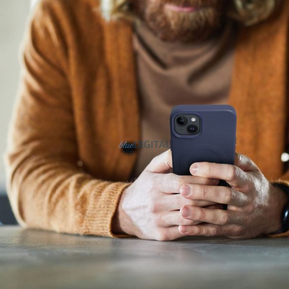 Husă din piele Roar Mag - pentru iPhone 12 Pro Max bleumarin