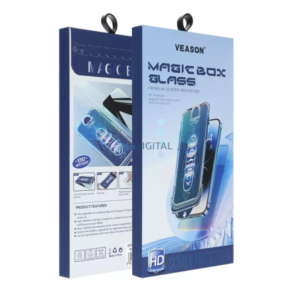 Sticla 6D Pro Veason Easy-Install - pentru Iphone 12 Pro Max negru