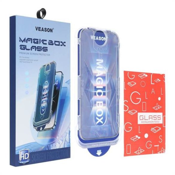 6D Pro Veason Easy-Install Glass - pentru Iphone XS Max negru