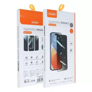 6D Pro Veason Privacy Glass - pentru Iphone 14 Pro negru