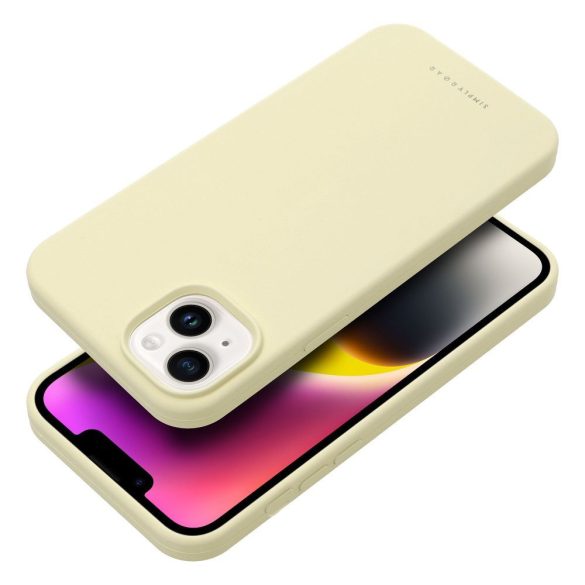 Husă Roar Cloud-Skin - pentru iPhone 14 Galben deschis