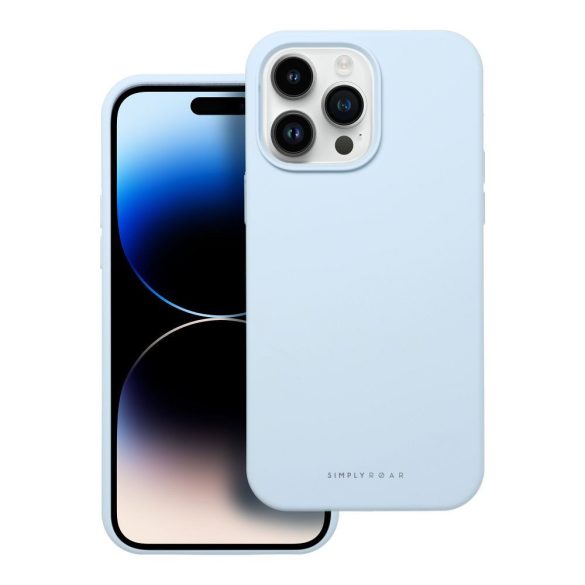Husă Roar Cloud-Skin - pentru iPhone 14 Pro Max albastru deschis