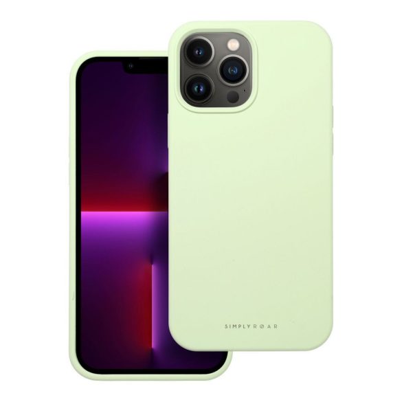Husă Roar Cloud-Skin - pentru iPhone 13 Pro Max Verde deschis