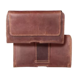   HUSĂ! - ROYAL Crazy Horse - Toc universal pentru centura din piele / maro - Marimea XXL - pentru SAMSUNG A21s / S20 ULTRA / S21 ULTRA / A70 / A71 / XIAOMI REDMI 9 / HUAWEI P SMART PRO