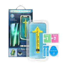   Sticla securizata Full Glue 5D pentru iPhone 14 Pro neagra + aplicator