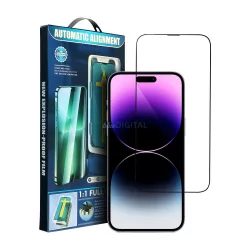   Folie securizată 5D Full Glue pentru iPhone Xr / 11 negru + aplicator