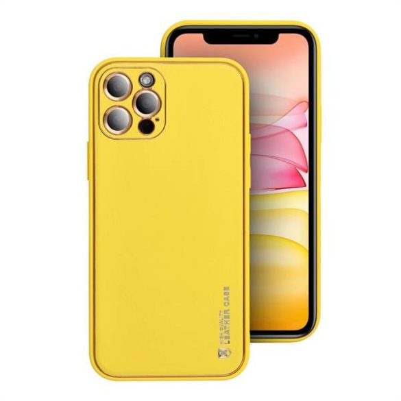 Husă din piele pentru SAMSUNG Galaxy A25 5G galben