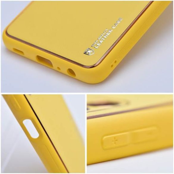 Husă din piele pentru SAMSUNG Galaxy A25 5G galben