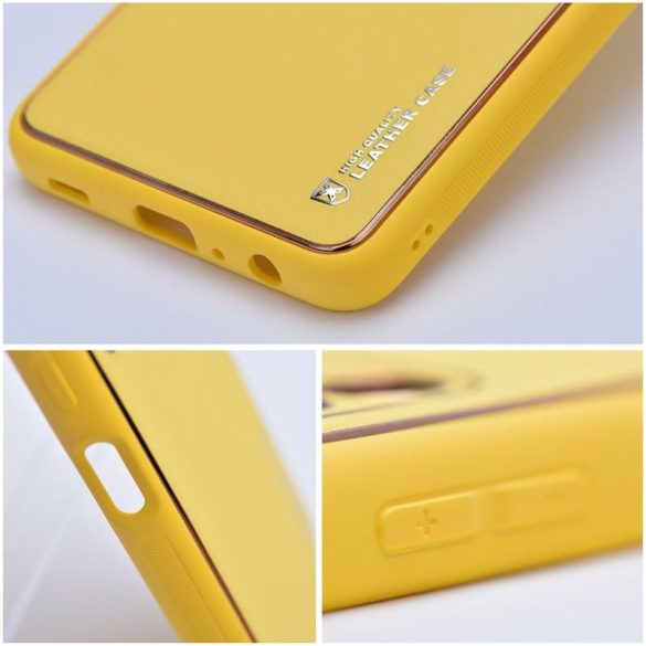 Husa din PIELE pentru SAMSUNG Galaxy A05 galbena