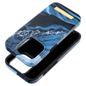 Husă FORCELL F-PROTECT Mirage compatibilă cu MagSafe pentru marmură oceanică IPHONE 15 PRO