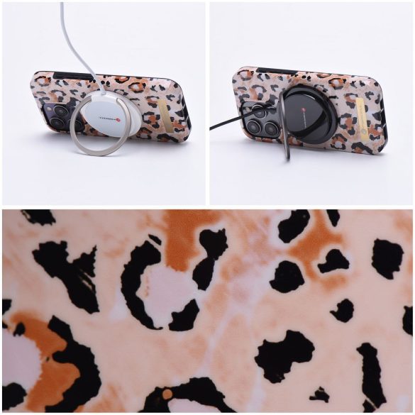 Husă FORCELL F-PROTECT Mirage compatibilă cu MagSafe pentru IPHONE 15 PRO wild panther