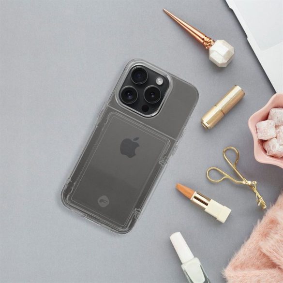 Husa de buzunar FORCELL F-PROTECT Crystal pentru IPHONE 15 Pro Max transparenta