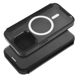   HUSĂ! - Husă SMART MAG Book compatibilă cu MagSafe pentru IPHONE 15 PLUS neagră