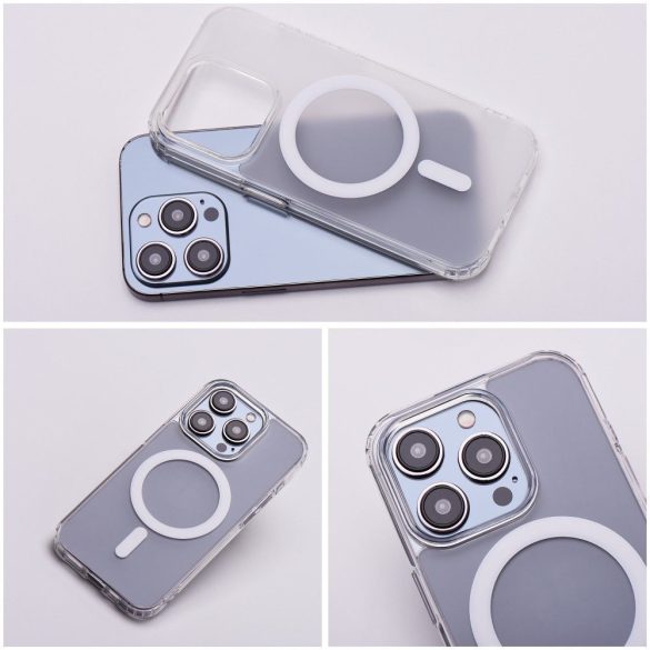 Husa FROST MAG COVER compatibilă cu MagSafe pentru IPHONE 14 Pro Max transparentă