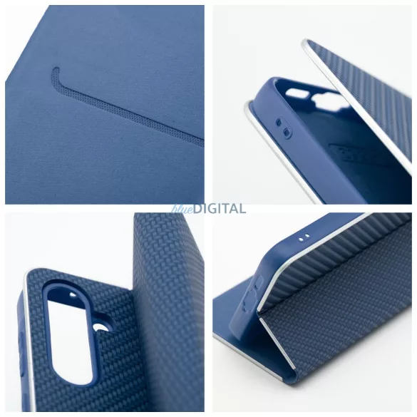 HUSĂ! - LUNA Book Carbon pentru XIAOMI Redmi NOTE 13 PRO 4G albastru