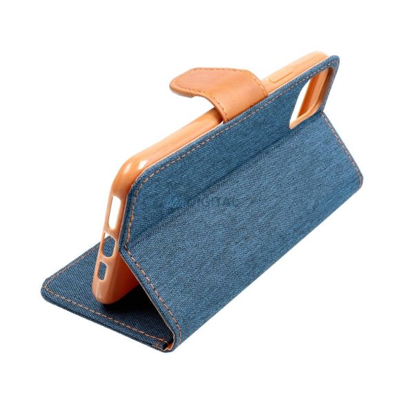 husă carte CANVAS pentru XIAOMI Redmi NOTE 13 PRO 5G albastru marin