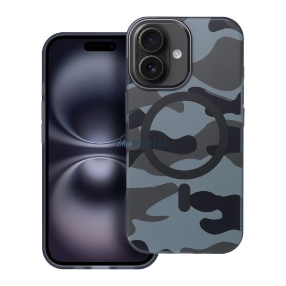 Carcasă compatibilă Forcell F-Protect MagSafe pentru iPhone 16 - camuflaj gri