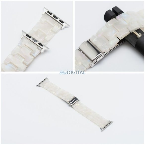Forcell F-Design FA4 curea de înlocuire model marmură Apple Watch 38 / 40 / 41 mm - alb