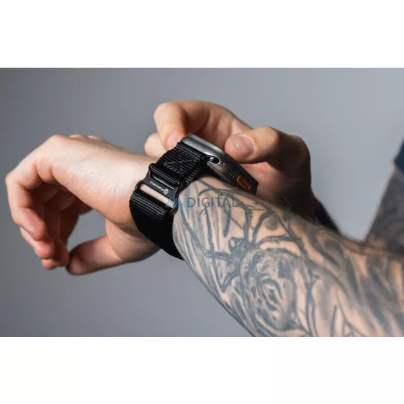 Forcell F-Design FA5 Velcro curea de înlocuire Apple Watch 42 / 44 / 45 / 49 mm - negru