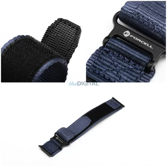 Forcell F-Design FA5 curea de înlocuire cu velcro Apple Watch 38 / 40 / 41 mm - albastru