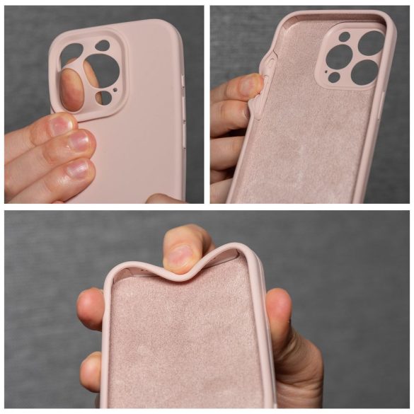 Husa SILICON 2mm pentru IPHONE 12 roz nisip