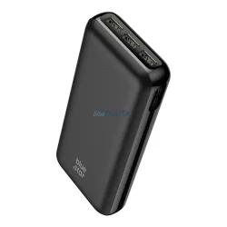   Blue Star W2027 powerbank cu conexiune 2xUSB-A și 1xUSB-C + cablu USB-A - Type-C 30 cm 20000mAh 2.1A - negru